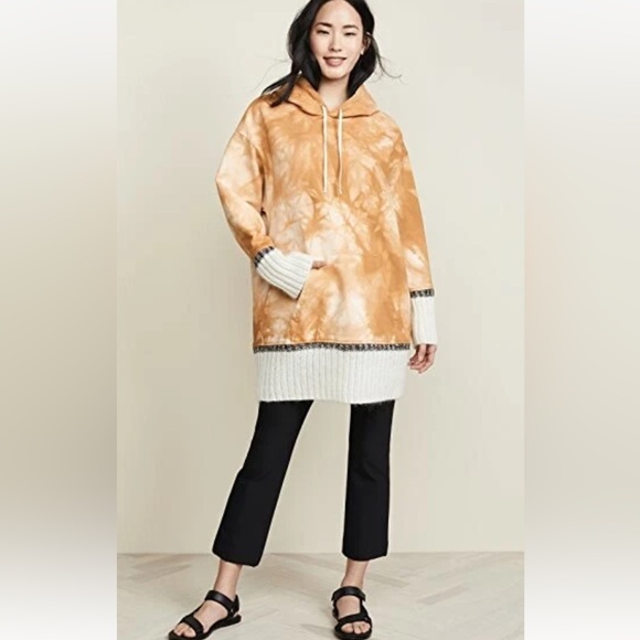 NWOT 3.1 Phillip Lim Mohair-Trim Tie-Dye Hoodie Size Medium - Picture 4 of 17